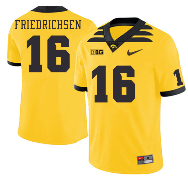 Men #16 Graham Friedrichsen Iowa Hawkeyes College Football Jerseys Stitched-Gold